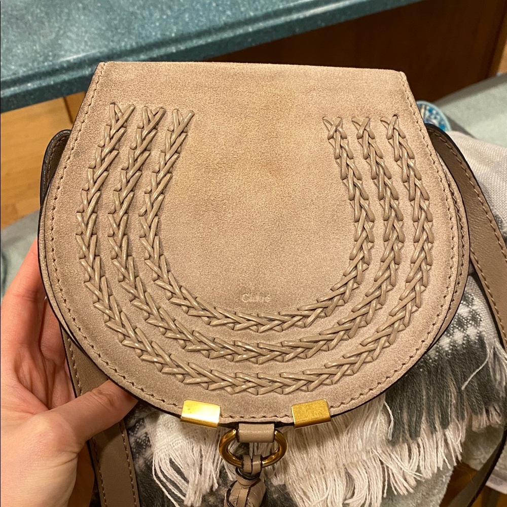Chloe Marcie Suede Saddlebag Small